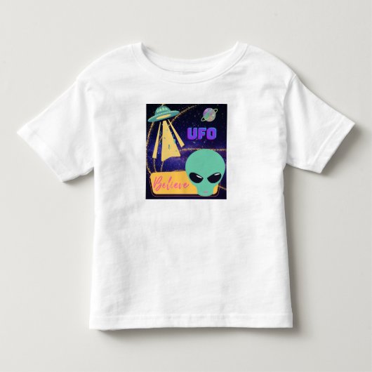 ufo, buitenaards geloof kinder shirts (Voorkant)