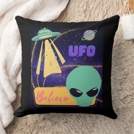 ufo, buitenaards geloof kussen