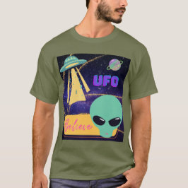 ufo, buitenaards geloof t-shirt