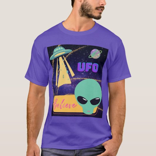 ufo, buitenaards geloof t-shirt (Voorkant)