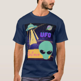 ufo, buitenaards geloof t-shirt