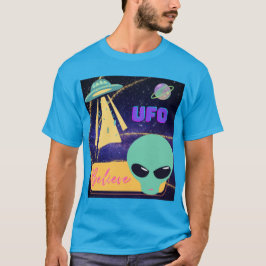 ufo, buitenaards geloof t-shirt
