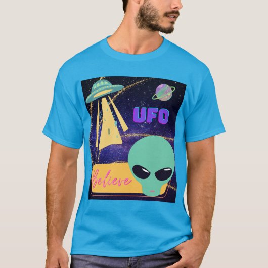 ufo, buitenaards geloof t-shirt (Voorkant)
