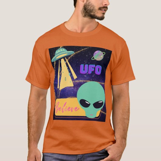 ufo, buitenaards geloof t-shirt (Voorkant)