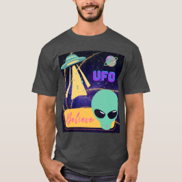 ufo, buitenaards geloof t-shirt