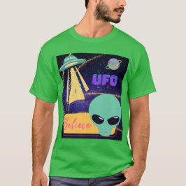 ufo, buitenaards geloof t-shirt