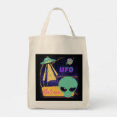 ufo, buitenaards geloof tote bag (Achterkant)