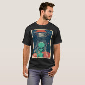 UFO Buitenaards Ongeïdentificeerd Vliegend Voorwer T-shirt (Voorkant volledig)