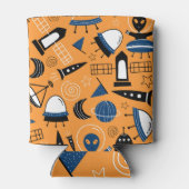 UFO buitenaards, ruimteschepen, kinder motief Blikjeskoeler (Achterkant)