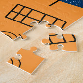 UFO buitenaards, ruimteschepen, kinder motief Legpuzzel (Zijkant)