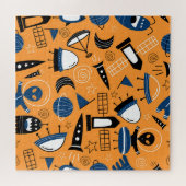 UFO buitenaards, ruimteschepen, kinder motief Legpuzzel (Horizontaal)