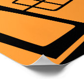 UFO buitenaards, ruimteschepen, kinder motief Poster (Hoek)