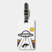 UFO buitenaards ruimteschip ontvoerd Bagagelabel (Voorkant verticaal)