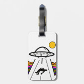 UFO buitenaards ruimteschip ontvoerd Bagagelabel (Achterkant verticaal)
