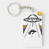 UFO buitenaards ruimteschip ontvoerd Sleutelhanger (Voorkant)