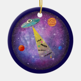 UFO Buitenaards ruimteschip sterrenmensen Keramisch Ornament