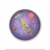 UFO Buitenaards ruimteschip sterrenmensen Sticker (Voorkant)