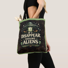 UFO Buitenaards Wezen Ontvoering Humor Tote Bag