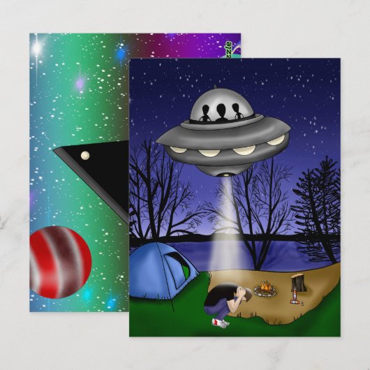 UFO buitenaardse afvoerbuizen Briefkaart (Voorkant / Achterkant)