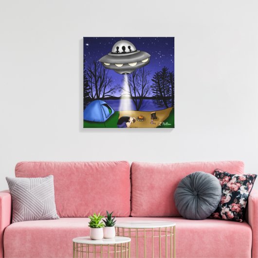 UFO buitenaardse afvoerbuizen Canvas Afdruk (Insitu (Woonkamer))