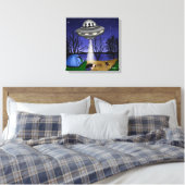 UFO buitenaardse afvoerbuizen Canvas Afdruk (Insitu (Slaapkamer))