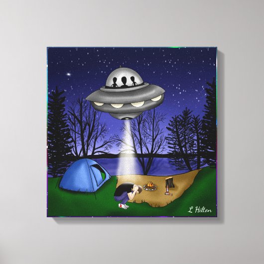 UFO buitenaardse afvoerbuizen Canvas Afdruk (Voorkant)