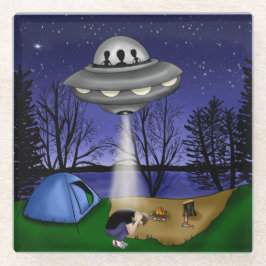 UFO buitenaardse afvoerbuizen Glazen Onderzetter