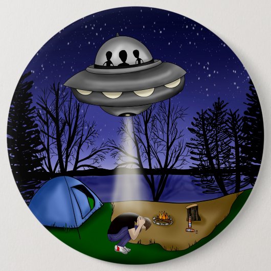 UFO buitenaardse afvoerbuizen Ronde Button 6,0 Cm (Voorkant)