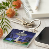 UFO buitenaardse afvoerbuizen Sleutelhanger (Voorkant Rechts)