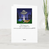 UFO buitenaardse ontvoering Alien Birthday Kaart (Achterkant)