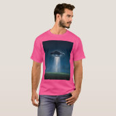 UFO buitenaardse ontvoering buitenaards oud T-shirt (Voorkant volledig)
