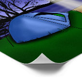 UFO-buitenaardse ontvoering buitenaardse kunst Poster (Hoek)