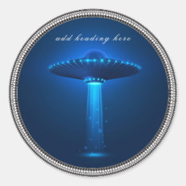 UFO buitenaardse ronde Sticker