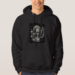 UFO Buitenaardse Selfie Area 51 Grappige Groepsfot Hoodie