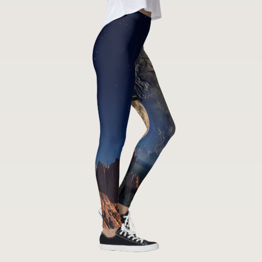 UFO- Buitenland- SciFi-landschap Leggings (Rechts)