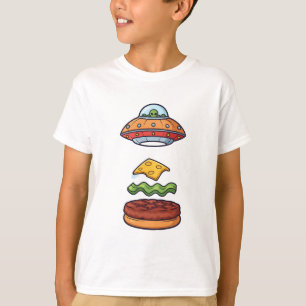 UFO Burger Alien Ruimtekinderen T-shirt