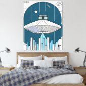Ufo Canvas Print (Insitu (Slaapkamer))