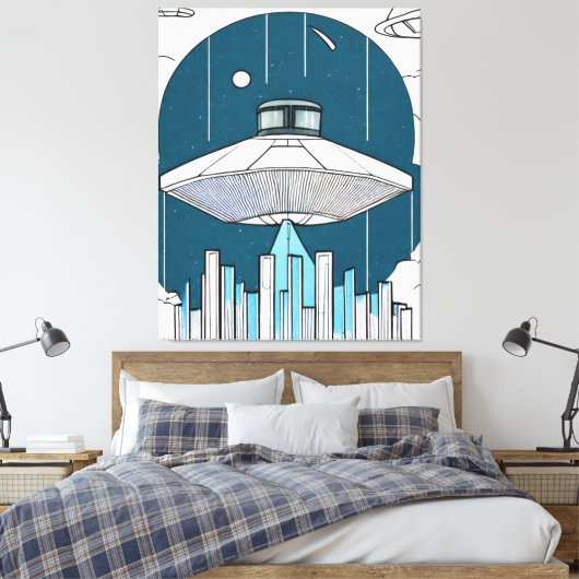 Ufo Canvas Print (Insitu (Slaapkamer))