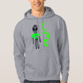 ufo cartoon grijze alien hoodie