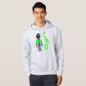 ufo cartoon grijze alien hoodie (Voorkant volledig)