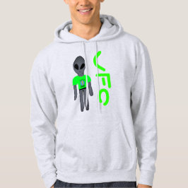 ufo cartoon grijze alien hoodie