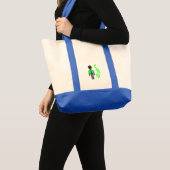 ufo cartoon grijze alien tote bag (Voorkant (product))