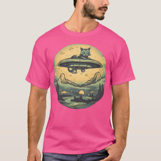 UFO Cat in de wildernis T-shirt