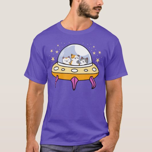 UFO Cat voor Cat Lover Boy T-shirt (Voorkant)