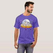 UFO Cat voor Cat Lover Boy T-shirt (Voorkant volledig)
