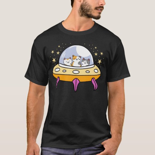 UFO Cat voor Cat Lover Boy T-shirt (Voorkant)