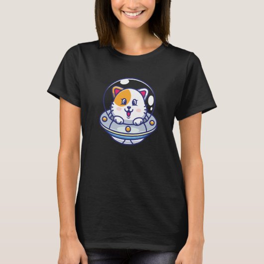 Ufo Cats I Cat Cute Kitten Spaceship Space Kids T-shirt (Voorkant)