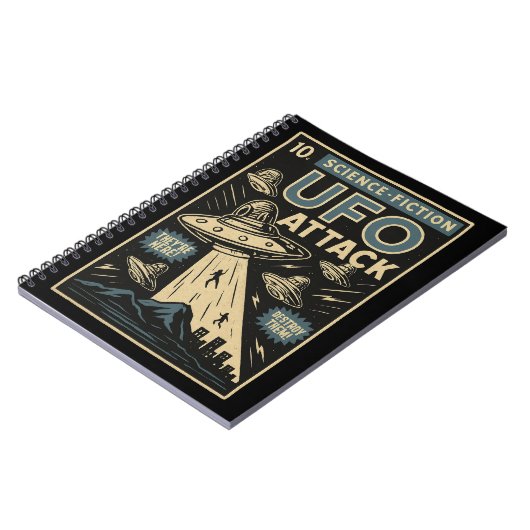 UFO Comic Book Style Notitieboek (Linkerzijde)