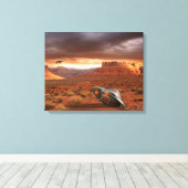 UFO Crash in de woestijn met Alien Fatality Canvas Afdruk (Insitu (Houten vloer))