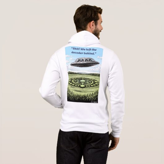 UFO CROP CIRCLES Decoder Hoodie (Achterkant volledig)